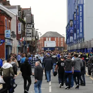 Thrilled Everton Fans Gathering Outside Goodison Park before Everton vs. Huddersfield Town (2010 Carling Cup Match) Thrilled Everton Fans Gathering Outside Goodison Park before Everton vs. Huddersfield Town (2010 Carling Cup Match)