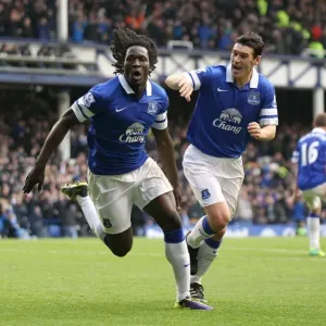Everton vs Liverpool Print: Lukaku Celebrates Goal at Goodison Park Everton vs Liverpool Print: Lukaku Celebrates Goal at Goodison Park
