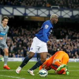 Print of Arouna Kone's Thrilling Moment at Goodison Park