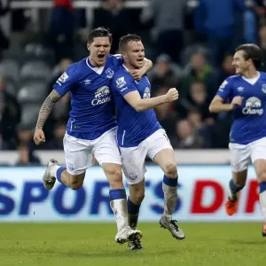 Thrilling Moment Print: Cleverly and Besic Goal Celebration