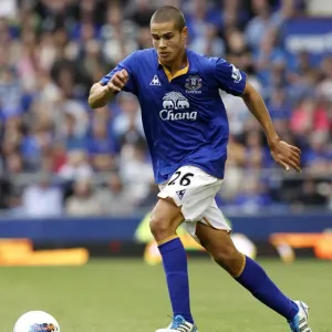 Thrilling Premier League Showdown: Jack Rodwell of Everton vs Aston Villa at Goodison Park (September 10, 2011)