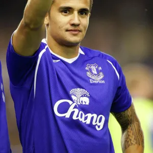 Tim Cahill in Action: Everton vs Standard Liege, UEFA Cup First Round First Leg, Goodison Park