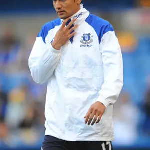 Tim Cahill of Everton Gears Up for Barclays Premier League Showdown against Chelsea at Stamford Bridge (15 October 2011) Tim Cahill of Everton Gears Up for Barclays Premier League Showdown against Chelsea at Stamford Bridge (15 October 2011)