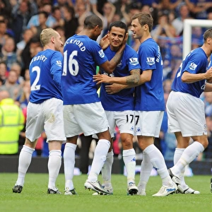 Tim Cahill Scores First Goal for Everton: Everton vs. Wolverhampton Wanderers, Barclays Premier League, Goodison Park