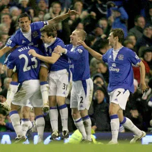 Tim Cahill's Double: Everton's Victory Moment vs. Tottenham in Premier League