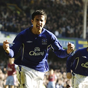 Tim Cahill's Euphoric Goal Celebration: Everton vs Aston Villa