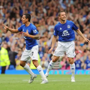 Tim Cahill's Historic First Goal: Everton vs. Wolverhampton Wanderers, Barclays Premier League, Goodison Park Tim Cahill's Historic First Goal: Everton vs. Wolverhampton Wanderers, Barclays Premier League, Goodison Park