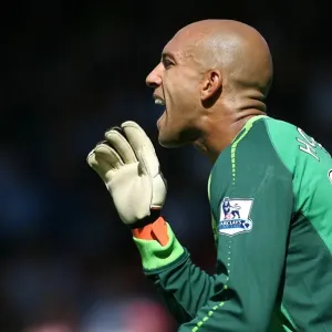 Tim Howard in Action: Everton vs. Blackburn Rovers, Premier League Clash at Ewood Park (2010)