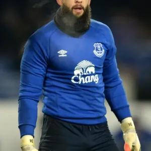 Tim Howard Print: Everton Goalkeeper in Warm-Up at Goodison Park Tim Howard Print: Everton Goalkeeper in Warm-Up at Goodison Park