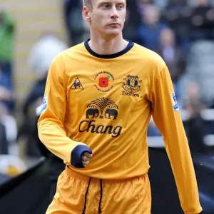 Tony Hibbert Faces Newcastle United at St. James Park during Premier League Clash (November 2011) Tony Hibbert Faces Newcastle United at St. James Park during Premier League Clash (November 2011)