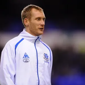 Tony Hibbert's Unyielding Spirit: Everton's Defender in Determined Fifth Round FA Cup Battle vs. Reading at Goodison Park (01 March 2011) Tony Hibbert's Unyielding Spirit: Everton's Defender in Determined Fifth Round FA Cup Battle vs. Reading at Goodison Park (01 March 2011)