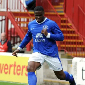 Victor Anichebe in Action: Everton vs Motherwell, Pre-Season Friendly at Fir Park Stadium