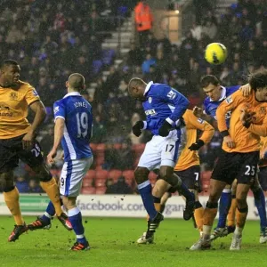 Victor Anichebe Scores First Goal for Everton Against Wigan Athletic in Barclays Premier League (04 February 2012) Victor Anichebe Scores First Goal for Everton Against Wigan Athletic in Barclays Premier League (04 February 2012)