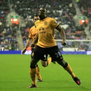 Victor Anichebe's Thrilling Goal Celebration: Everton's First Goal Against Wigan Athletic in Premier League (04 February 2012) Victor Anichebe's Thrilling Goal Celebration: Everton's First Goal Against Wigan Athletic in Premier League (04 February 2012)