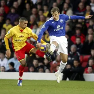 Watford v Everton - Phil Neville in action Watford v Everton - Phil Neville in action