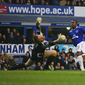 Yakubu Scores First Goal for Everton Against West Ham in 07/08 Premier League: A Historic Moment at Goodison Park