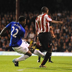 Yakubu's Determined Strike: Brentford vs. Everton, Carling Cup Third Round