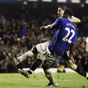 Yakubu's Hat-trick Print - Everton v Fulham Barclays Premier League Yakubu's Hat-trick Print - Everton v Fulham Barclays Premier League