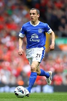 Images Dated 5th May 2013: 05-05-2013: Liverpool vs. Everton - A 0-0 Rivalry Stalemate at Anfield Featuring Leon Osman