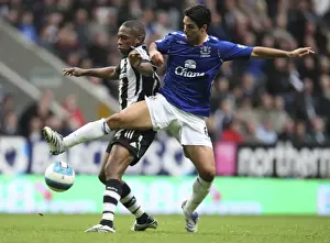 Newcastle V Everton Prints: 07-08 Premier League: A Battle at St James Park - N'Zogbia vs. Arteta