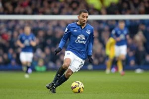 Images Dated 22nd February 2015: Aaron Lennon in Action: Everton vs Leicester City, Premier League 2015 - Everton's Star Player at