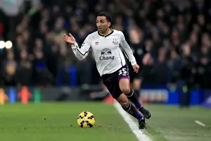 Football Full Length Fulllength Prints: Aaron Lennon Charges Forward in Premier League Clash at Stamford Bridge