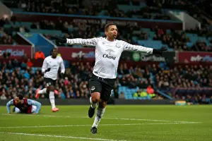 Aston Villa V Everton - Villa Park Prints: Aaron Lennon's Brace: Everton Secures Premier League Victory over Aston Villa