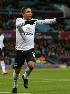 Aston Villa v Everton - Villa Park Collection: Aaron Lennon's Brace: Everton Secures Victory over Aston Villa in Premier League