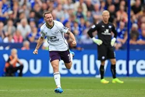Images Dated 16th August 2014: Aiden McGeady's Stunner: Everton's First Goal in Premier League Victory over Leicester City