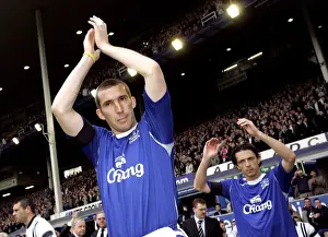 Alan Stubbs Applauds at Goodison Park: Everton vs West Bromwich Albion, FA Premiership 2006
