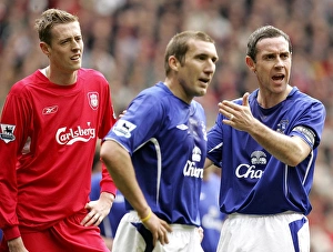 Liverpool v Everton Gallery: Alan Stubbs and David Weir