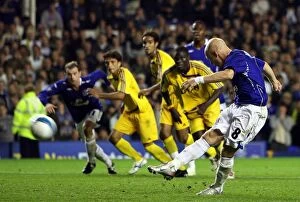 Everton v Metalist Kharkiv Collection: Andrew Johnson's Double Penalty Misses Haunt Everton in UEFA Cup Loss to Metalist Kharkiv