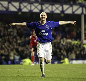 Andrew Johnson's Sixth Goal Blitz: Everton's Victory Celebration vs. SK Brann in UEFA Cup
