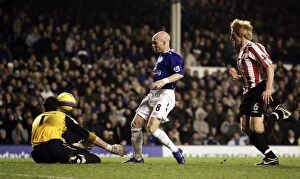 Everton v Sunderland Collection: Andrew Johnson's Sixth Goal: Everton's Triumph Over Sunderland in the Barclays Premier League