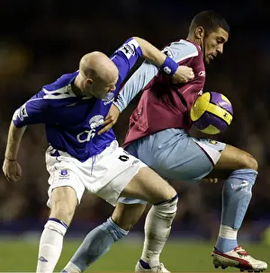 Framed Print : Andy Johnson vs. Hayden Mullins: A Riveting Rivalry - Everton vs. West Ham United Framed Print : Andy Johnson vs. Hayden Mullins: A Riveting Rivalry - Everton vs. West Ham United