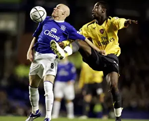 Andy Johnson Prints: Andy Johnson vs Johan Djourou: Everton vs Arsenal in Carling Cup Fourth Round