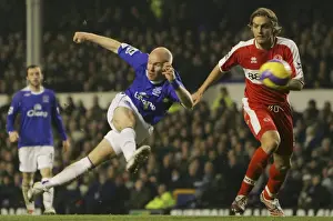 Andy Johnson Prints: Andy Johnson's Thunderous Shot: Everton's Victory Over Middlesbrough
