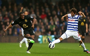 Queens Park Rangers 1 V Everton 1 : Loftus Road : 21-10-2012 Prints: Anichebe vs. Granero: A Battle at Loftus Road - Everton vs