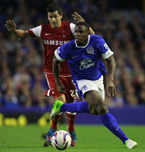 Capital One Cup Prints: Anichebe vs. James: Everton's Dominance over Leyton Orient in Capital One Cup Clash