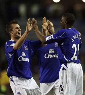 Images Dated 24th October 2006: Anichebe's Brace: Everton's Victor Scores Fourth Goal Against Luton Town at Goodison Park (2006)