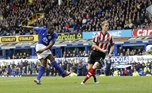 09 April 2012 V Sunderland, Goodison Park Prints: Anichebe's Brace: Victor Scores Everton's Fourth Goal vs