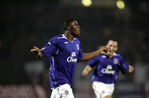 2007 Prints: Anichebe's Hat-Trick: Everton's Triumph Over Metalist Kharkiv in UEFA Cup