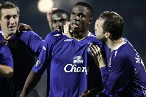 Images Dated 4th October 2007: Anichebe's Hat-Trick: Everton's Triumph in UEFA Cup Against Metalist Kharkiv