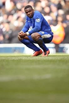 Images Dated 7th April 2013: Anichebe's Regret: A Frustrating Draw for Everton at White Hart Lane (07-04-2013)