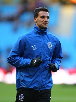 Manchester City 1 V Everton 1 : Etihad Stadium : 01-12-2012 Prints: Apostolos Vellios Scores a Dramatic Equalizer: Manchester City 1-1 Everton (December 1)
