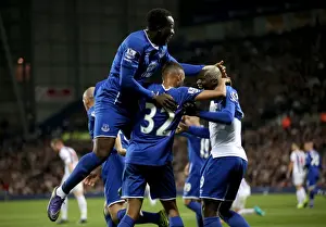 Framed Print : Arouna Kone's Brace: Everton's Victory Moment at West Bromwich Albion Framed Print : Arouna Kone's Brace: Everton's Victory Moment at West Bromwich Albion