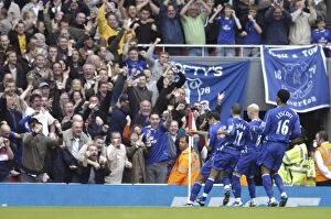 Images Dated 28th October 2006: Arsenal v Everton - 06 / 07 - 28 / 10 / 06 Tim Cahill celebrates scoring the first goal for
