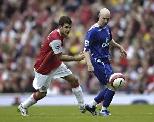 Images Dated 28th October 2006: Arsenal v Everton Arsenals Francesc Fabregas and Evertons Andy Johnson