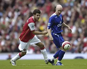 Arsenal v Everton Arsenals Francesc Fabregas and Evertons Andy Johnson