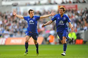 Framed Print : Baines and Jelavic: Everton's Unforgettable Goal Celebration vs. Swansea City (March 24, 2012) Framed Print : Baines and Jelavic: Everton's Unforgettable Goal Celebration vs. Swansea City (March 24, 2012)